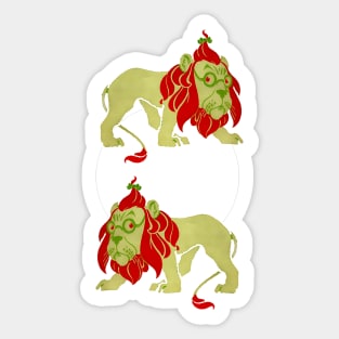 Two lions Sticker